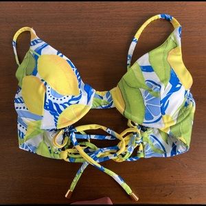 Lemon Print Underwire Bikini Top - Kenny Flowers